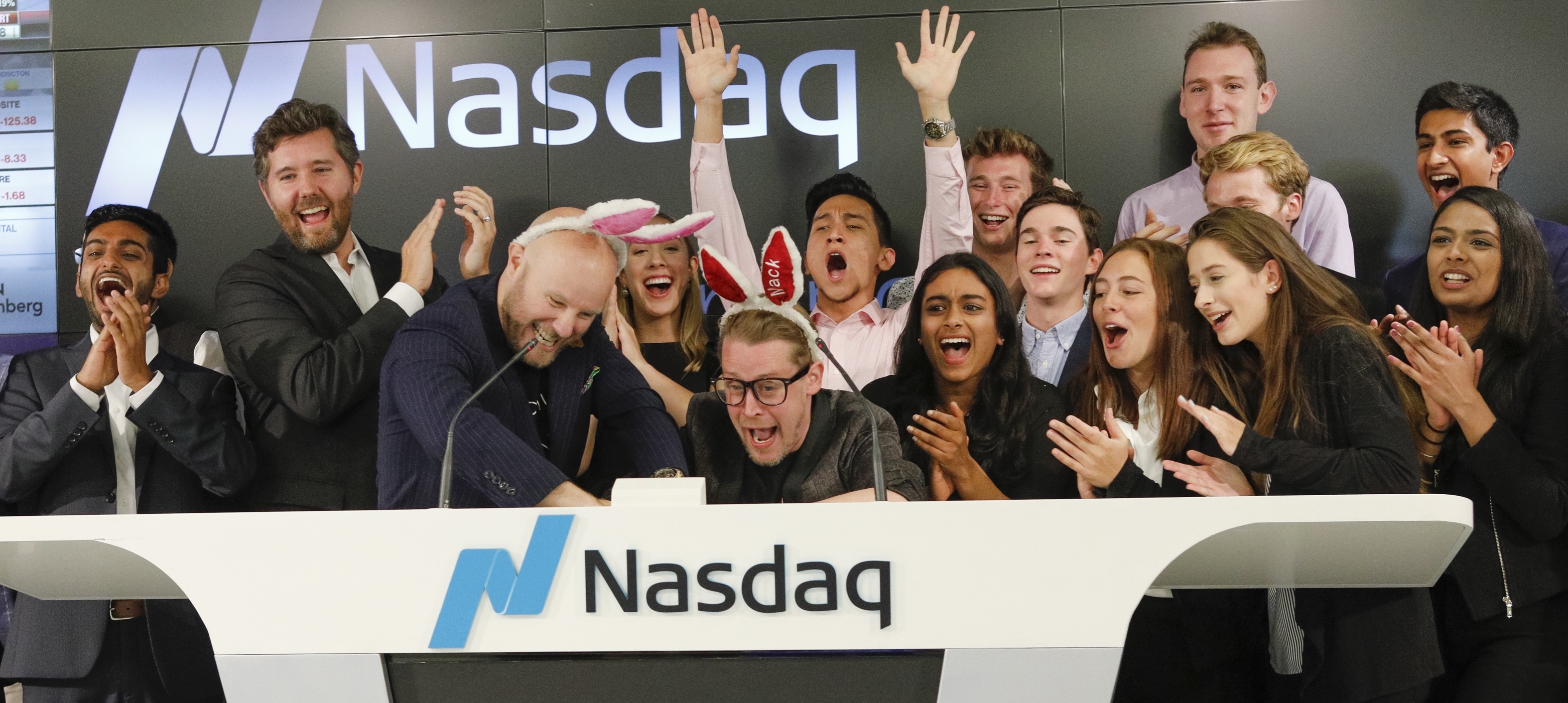 Nasdaq closing bell ceremony in San Francisco